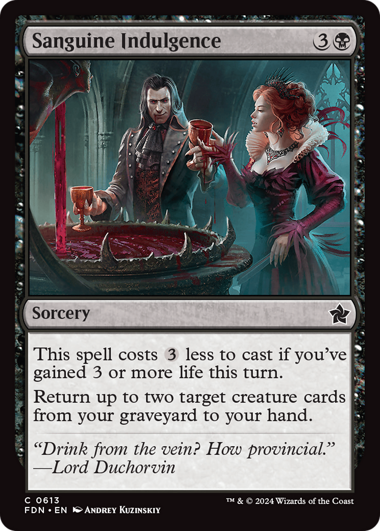 Sanguine Indulgence (FDN-613) [Foundations] MTG Single Wizards of the Coast