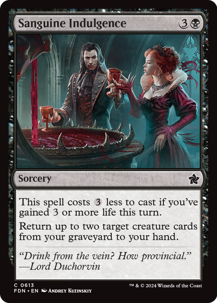 Sanguine Indulgence (FDN-613) [Foundations] MTG Single Wizards of the Coast