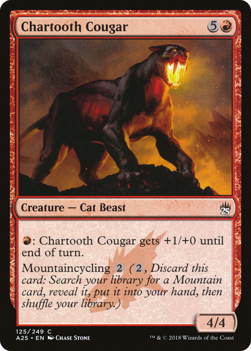 Chartooth Cougar (A25-125) [Masters 25] Foil MTG Single Wizards of the Coast