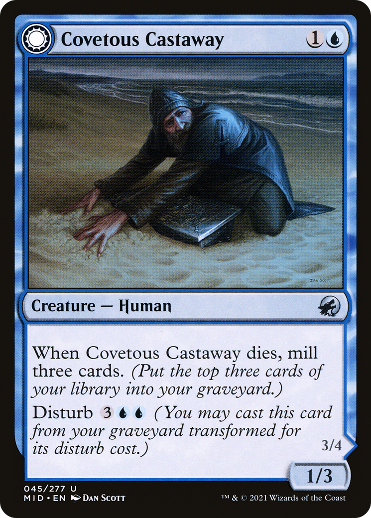 Covetous Castaway (MID-045) [Innistrad: Midnight Hunt] MTG Single Wizards of the Coast