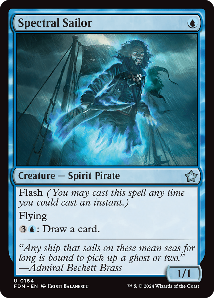 Spectral Sailor (FDN-164) [Foundations] MTG Single Wizards of the Coast