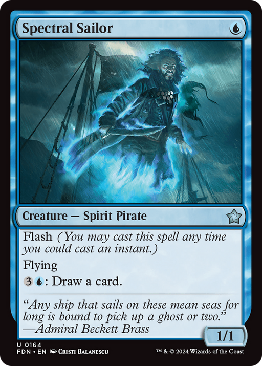 Spectral Sailor (FDN-164) [Foundations] Foil MTG Single Wizards of the Coast