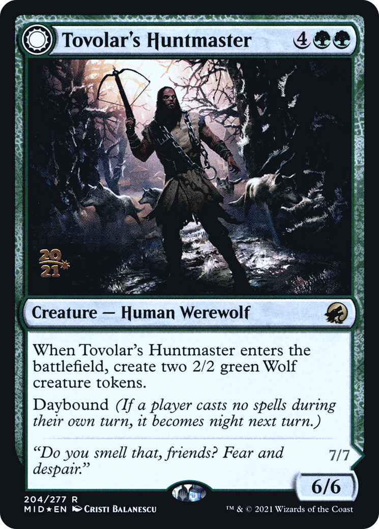 Tovolar's Huntmaster (PRE-204) [Innistrad: Midnight Hunt Promos] Foil MTG Single Wizards of the Coast