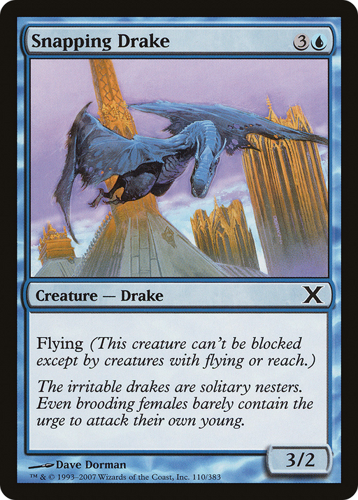 Snapping Drake (10E-110) [Tenth Edition] MTG Single Wizards of the Coast