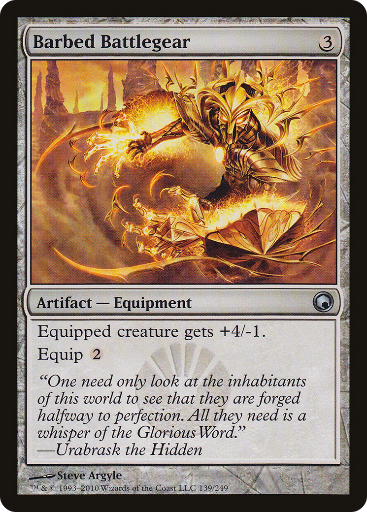 Barbed Battlegear (SOM-139) [Scars of Mirrodin] Foil MTG Single Wizards of the Coast