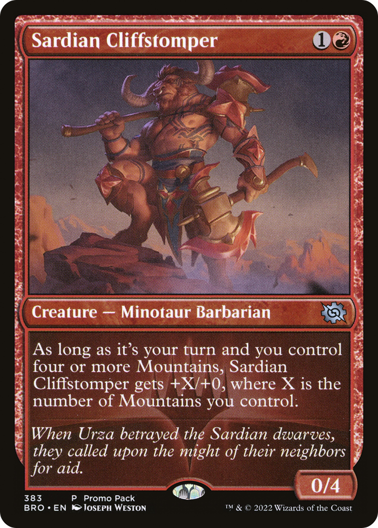 Sardian Cliffstomper (PPBRO-383) [The Brothers' War] Foil MTG Single Wizards of the Coast