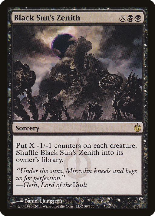 Black Sun's Zenith (MBS-039) [Mirrodin Besieged] MTG Single Wizards of the Coast