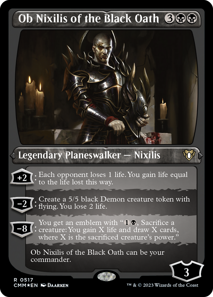 Ob Nixilis of the Black Oath (CMM-517) [Commander Masters] Etched Foil MTG Single Wizards of the Coast