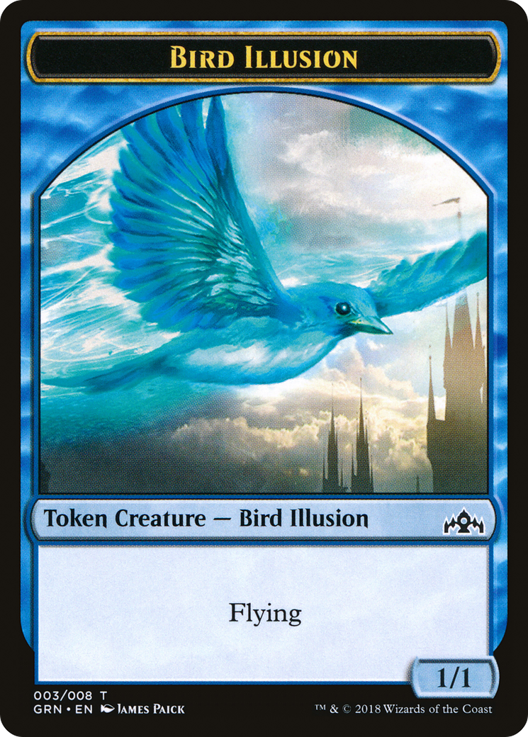 Bird Illusion Token (GRN-003) [Tokens] Guilds of Ravnica Tokens MTG Single Wizards of the Coast