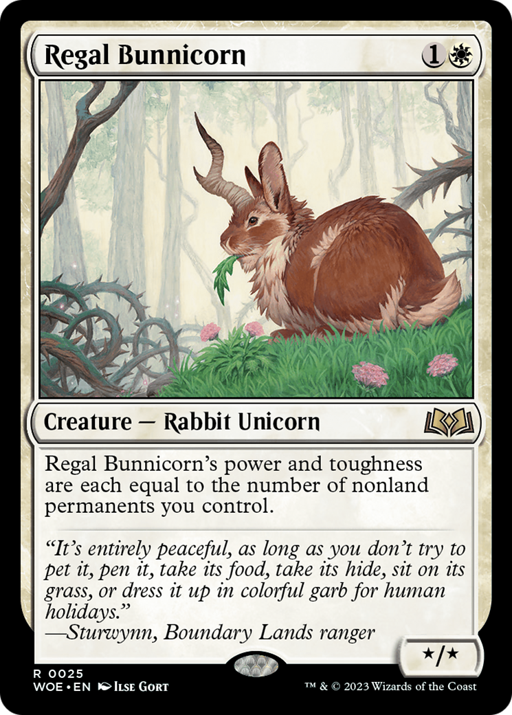 Regal Bunnicorn (WOE-025) [Wilds of Eldraine] MTG Single Wizards of the Coast