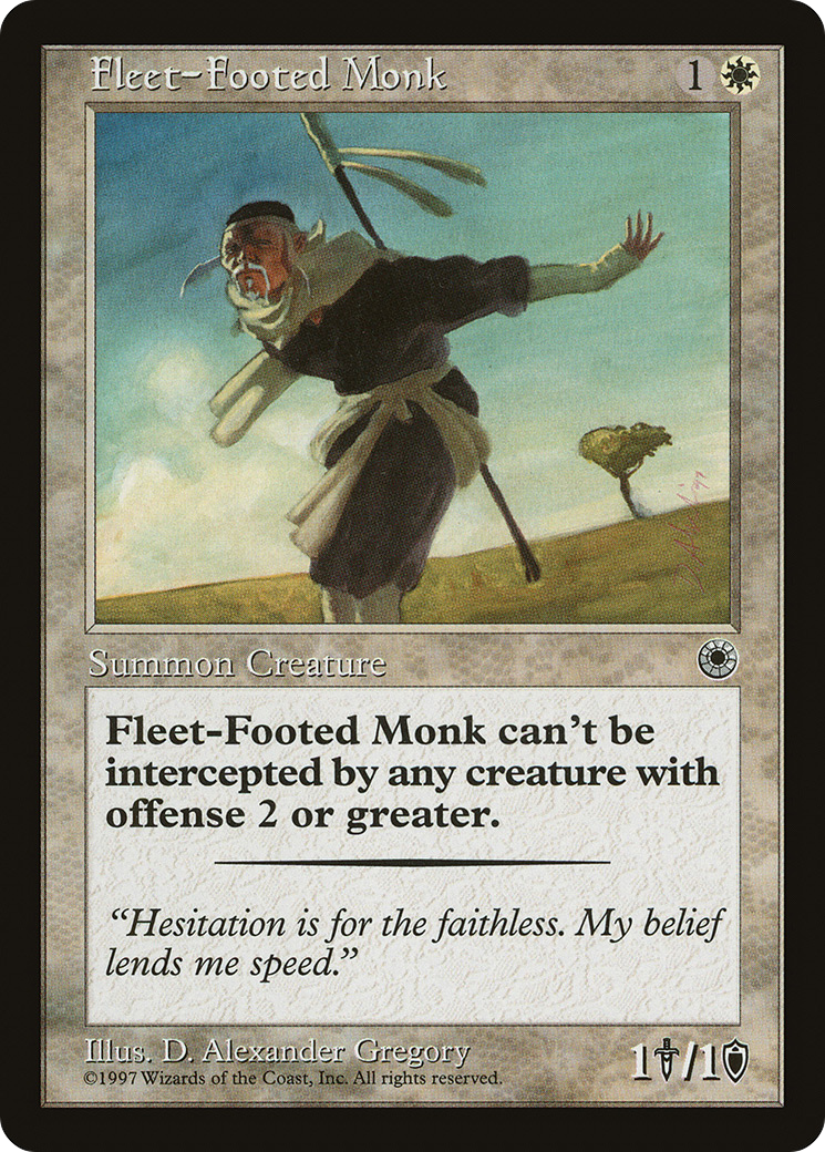 Fleet-Footed Monk (POR-) [Misc] Portal MTG Single Wizards of the Coast