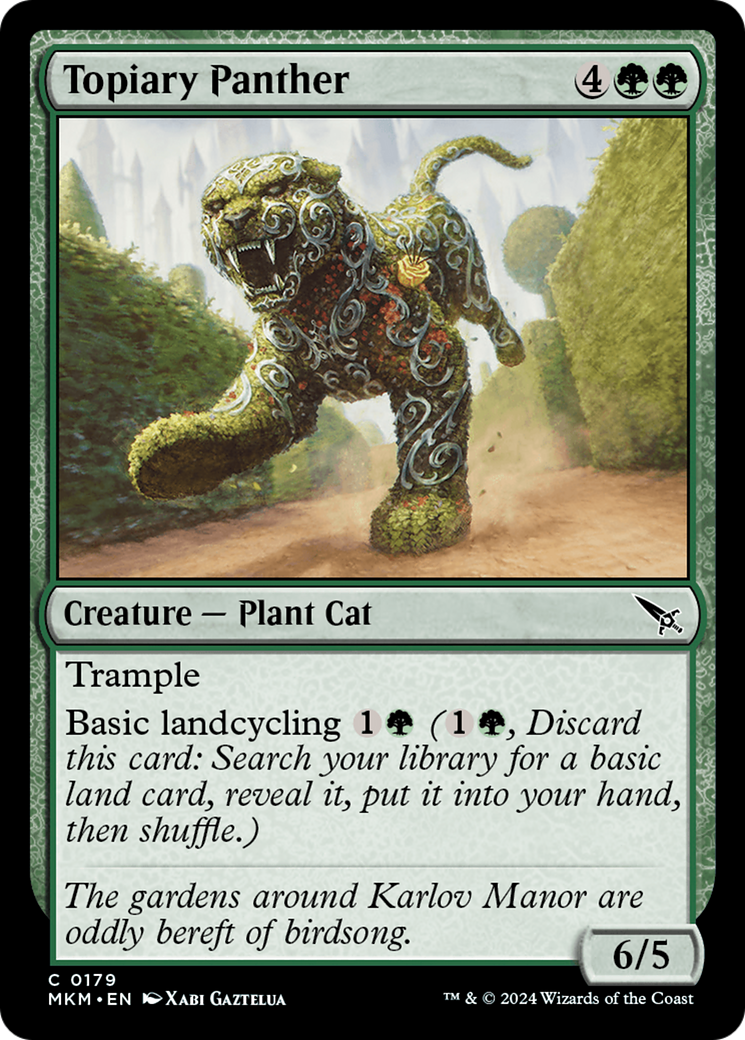 Topiary Panther (MKM-179) [Murders at Karlov Manor] Foil MTG Single Murders at Karlov Manor