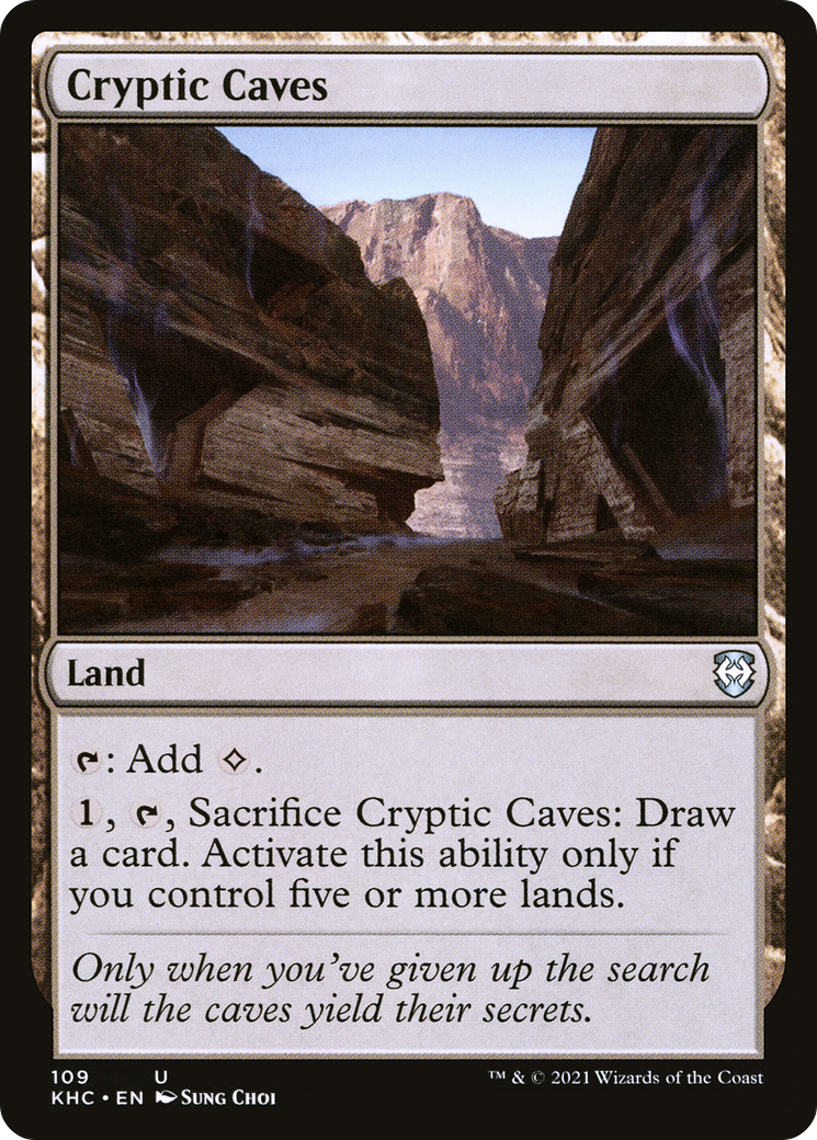 Cryptic Caves (KHC-109) [Kaldheim Commander] MTG Single Wizards of the Coast