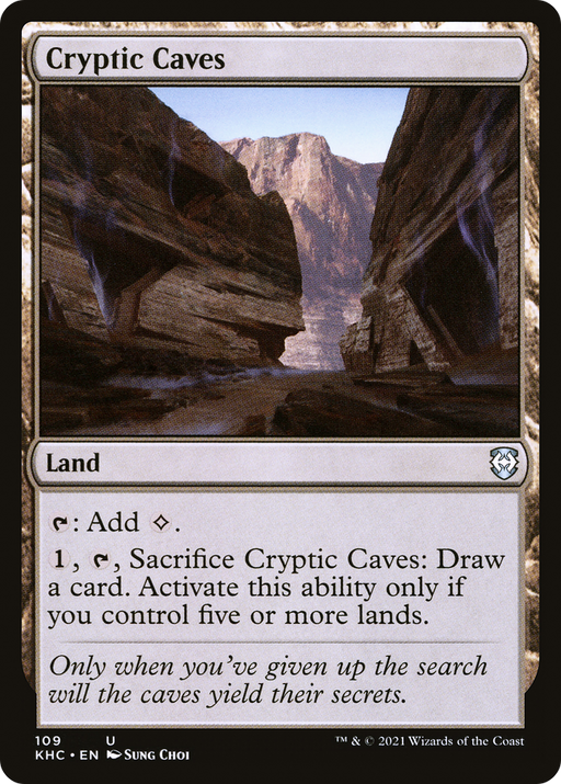 Cryptic Caves (KHC-109) [Kaldheim Commander] MTG Single Wizards of the Coast