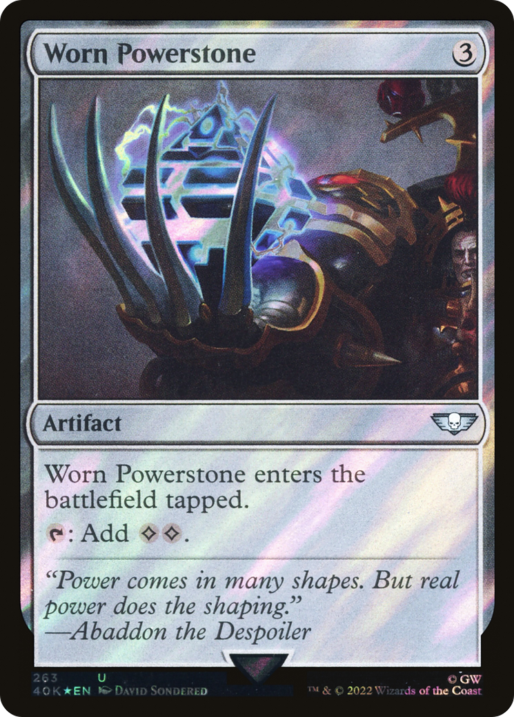 Worn Powerstone (40K-263★) [Warhammer 40,000 Commander] Foil MTG Single Wizards of the Coast