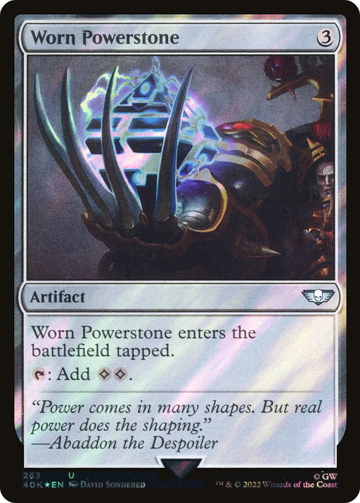 Worn Powerstone (40K-263★) [Warhammer 40,000 Commander] Foil MTG Single Wizards of the Coast