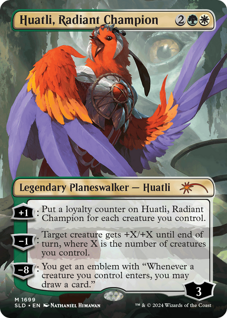 Huatli, Radiant Champion (SLD-1699) [Secret Lair] Drop (Borderless) MTG Single Wizards of the Coast
