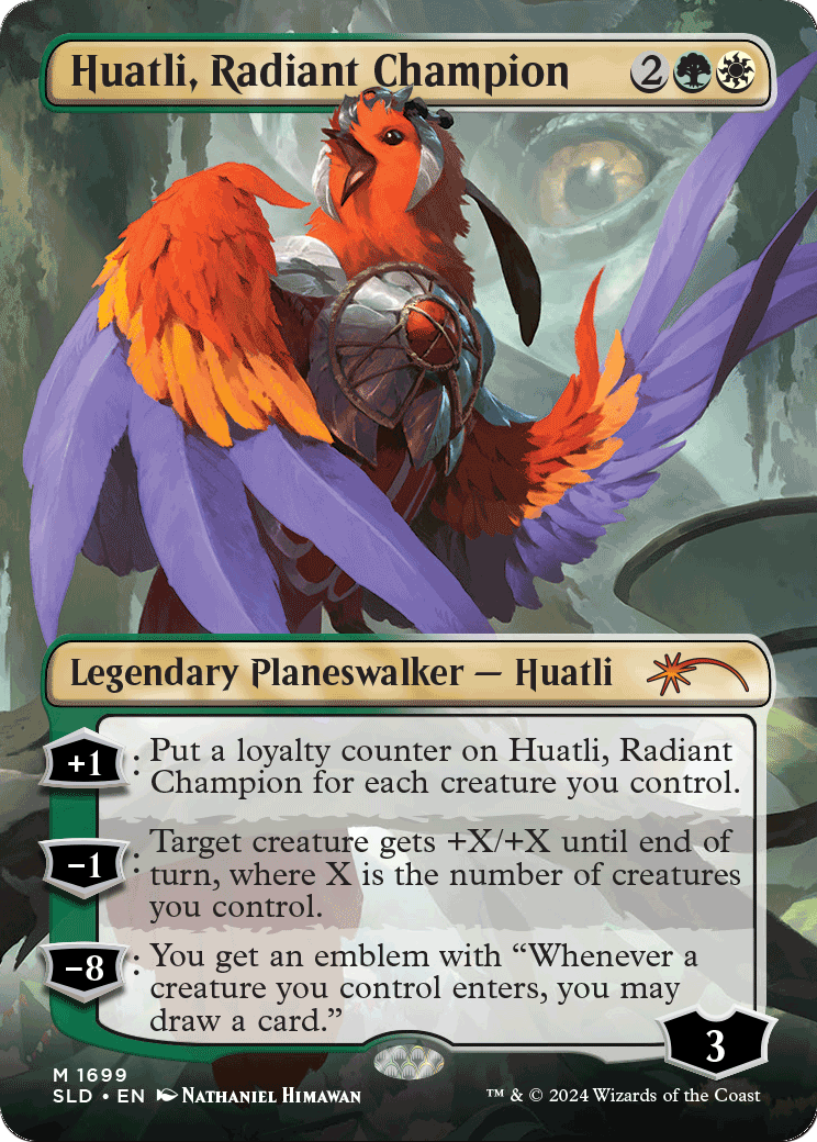 Huatli, Radiant Champion (SLD-1699) [Secret Lair] Drop (Borderless) MTG Single Wizards of the Coast