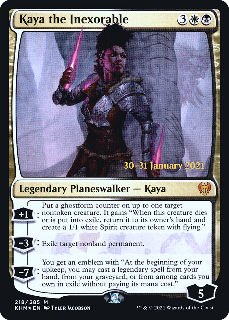 Kaya the Inexorable (PRE-218) [Kaldheim Promos] Foil MTG Single Wizards of the Coast