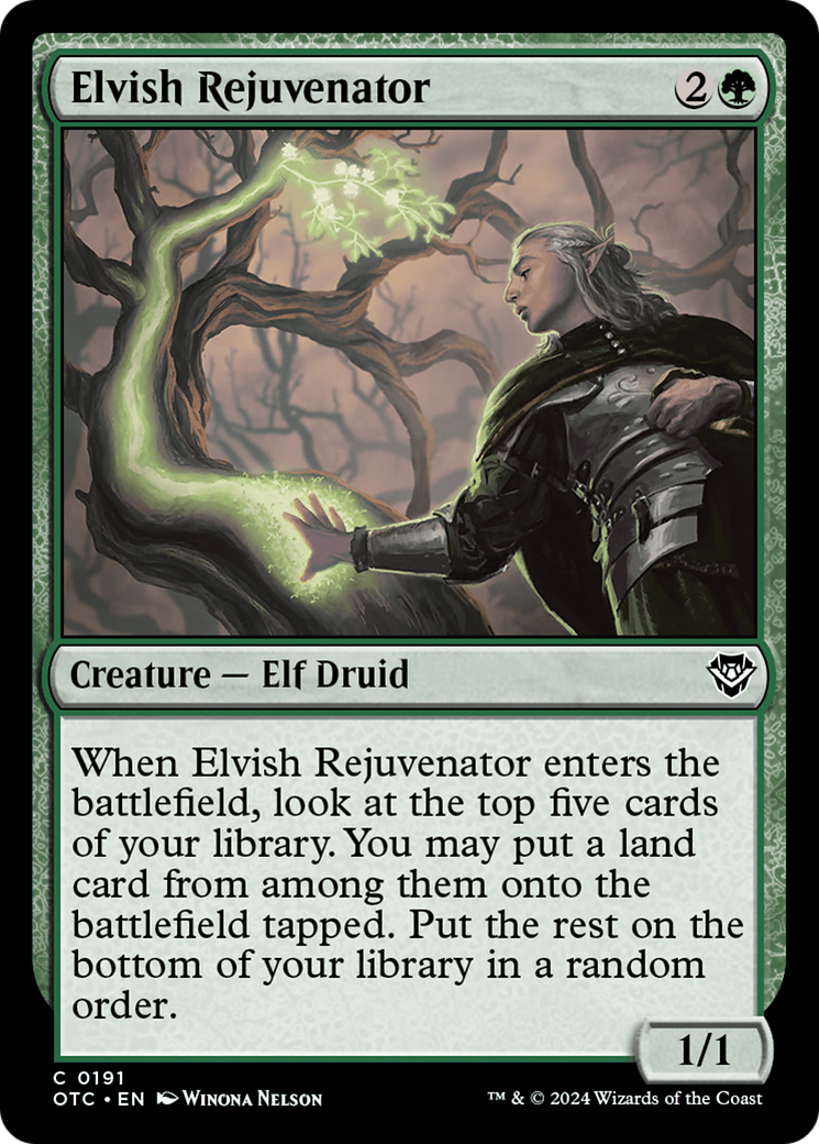 Elvish Rejuvenator (OTC-191) [Outlaws of Thunder Junction Commander] MTG Single Wizards of the Coast