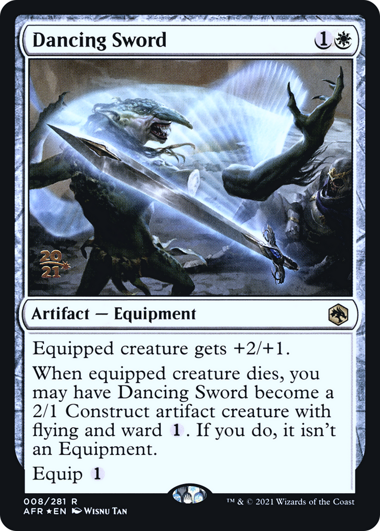 Dancing Sword (PRE-008) [Adventures in the Forgotten Realms Promos] Foil MTG Single Wizards of the Coast