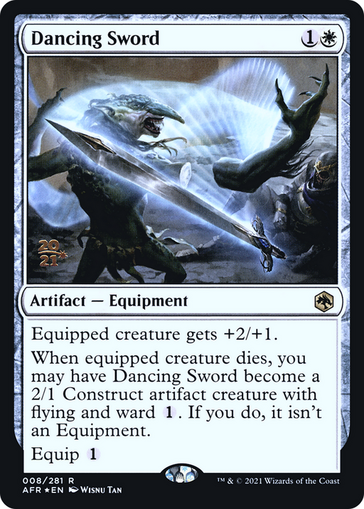 Dancing Sword (PRE-008) [Adventures in the Forgotten Realms Promos] Foil MTG Single Wizards of the Coast