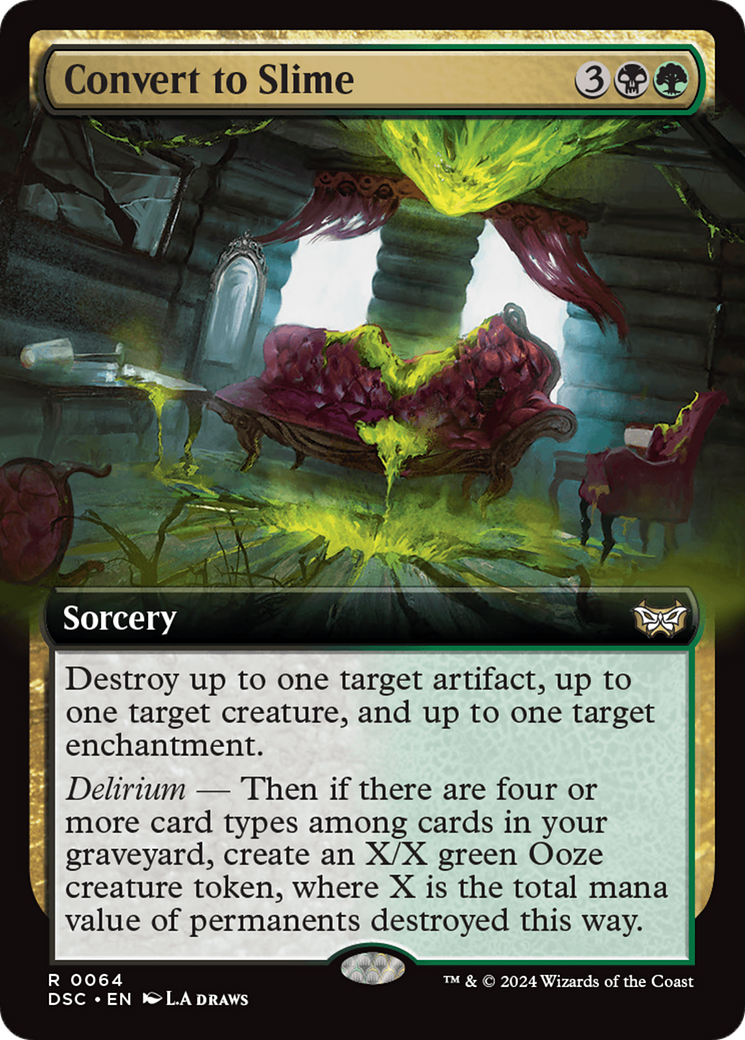 Convert to Slime (DSC-064) [Duskmourn: House of Horror Commander] (Extended Art) MTG Single Wizards of the Coast