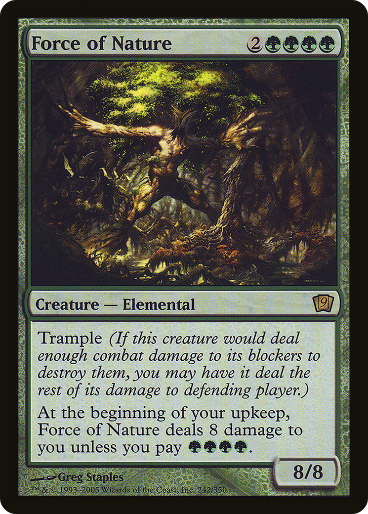 Force of Nature (9ED-242) [9th Edition] Foil MTG Single Wizards of the Coast