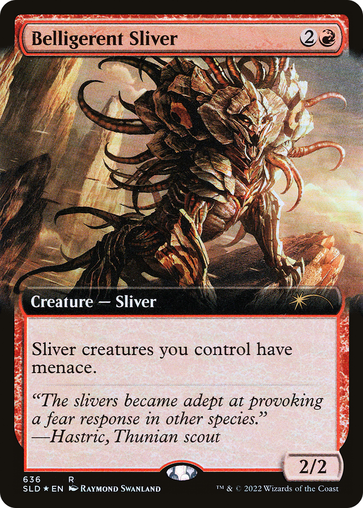 Belligerent Sliver (SLD-636) [Secret Lair] Drop (Extended Art) Foil MTG Single Wizards of the Coast
