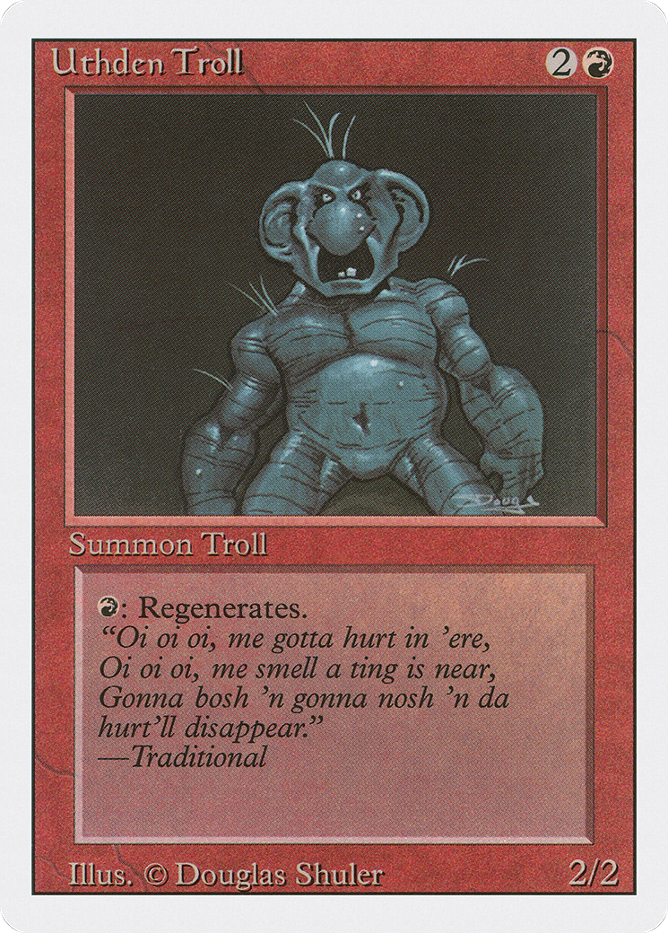 Uthden Troll (3ED-182) [Revised Edition] MTG Single Wizards of the Coast