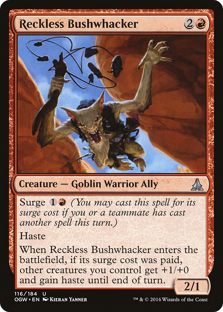 Reckless Bushwhacker [Oath of the Gatewatch] MTG Single Magic: The Gathering   