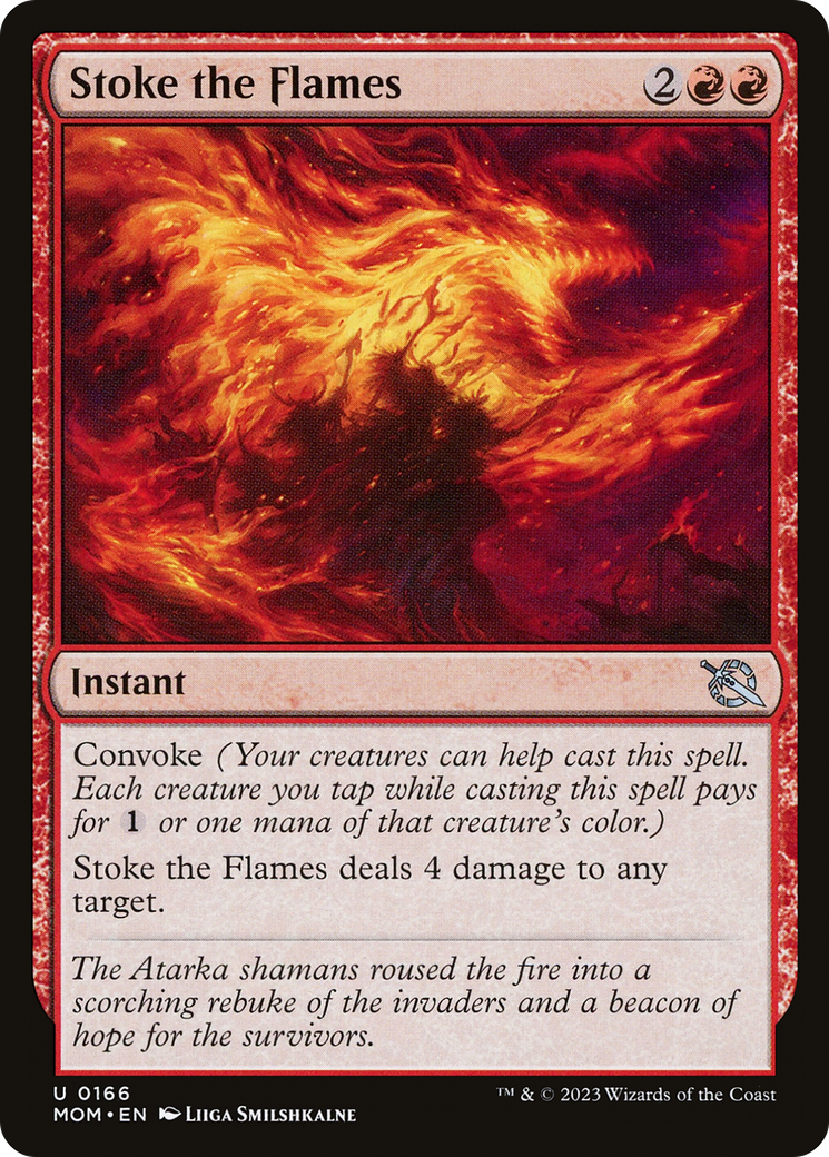 Stoke the Flames (MOM-166) [March of the Machine] Foil MTG Single Wizards of the Coast