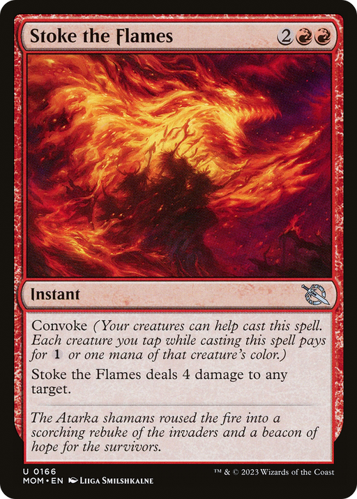 Stoke the Flames (MOM-166) [March of the Machine] MTG Single Wizards of the Coast