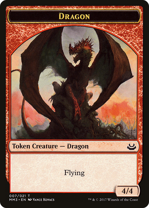 Dragon (MM3-007) [Tokens] Modern Masters 2017 Tokens MTG Single Wizards of the Coast