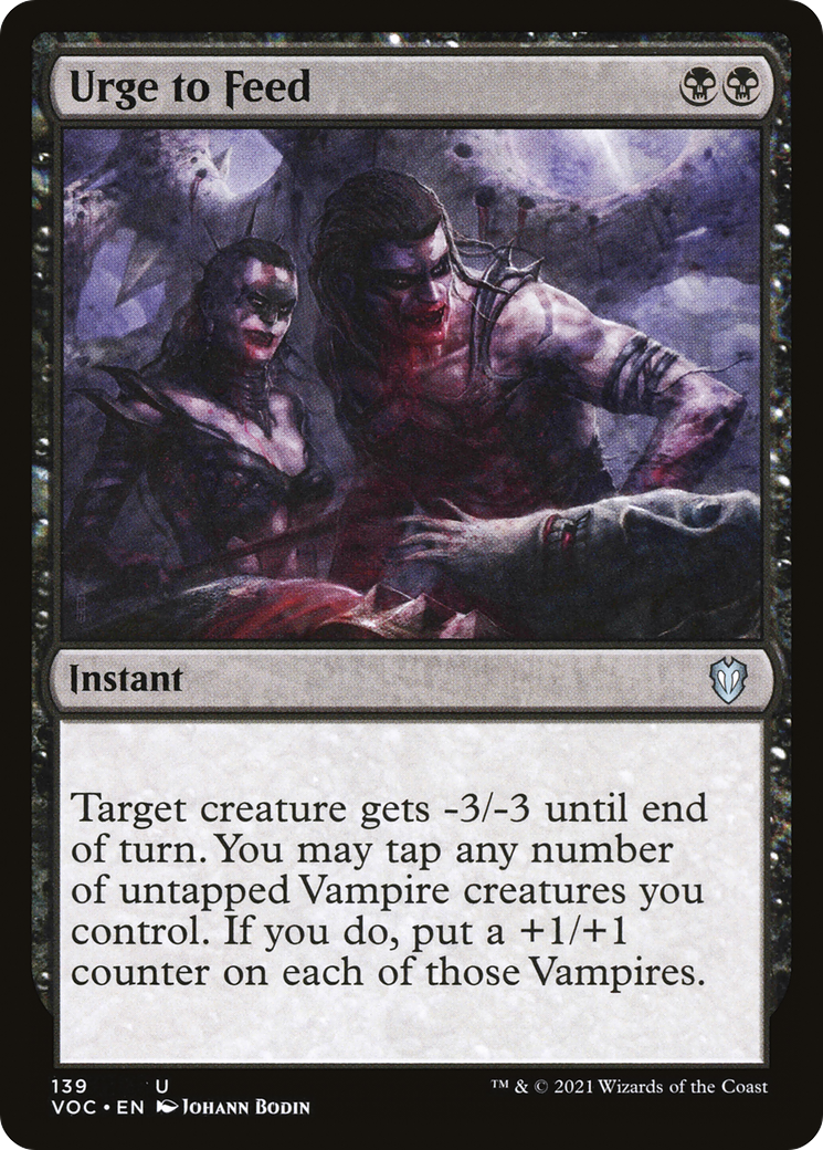 Urge to Feed (VOC-139) [Crimson Vow Commander] MTG Single Wizards of the Coast