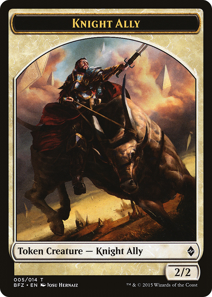 Knight Ally (BFZ-005) [Tokens] Battle for Zendikar Tokens MTG Single Wizards of the Coast