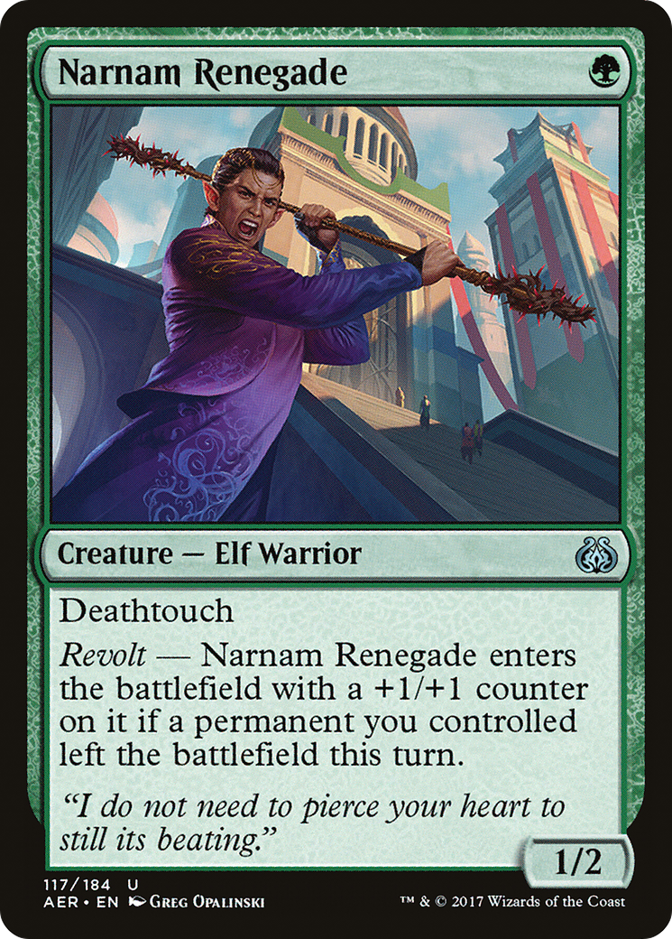 Narnam Renegade (AER-117) [Aether Revolt] Foil MTG Single Wizards of the Coast