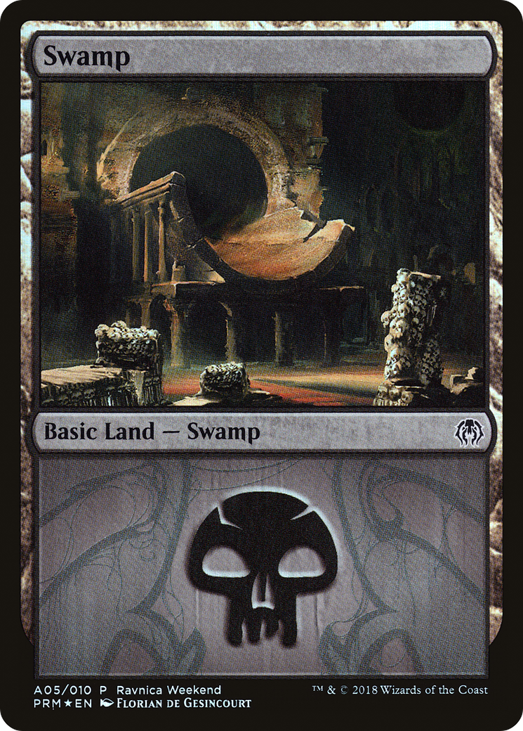 Swamp - Golgari (A05) (LARP-005) [Misc] GRN Ravnica Weekend Foil MTG Single Wizards of the Coast