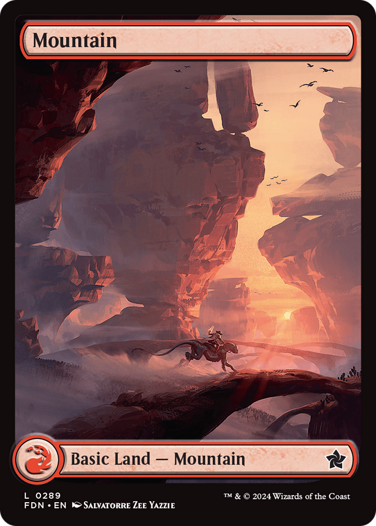 Mountain (0289) (FDN-289) [Foundations] Foil MTG Single Wizards of the Coast