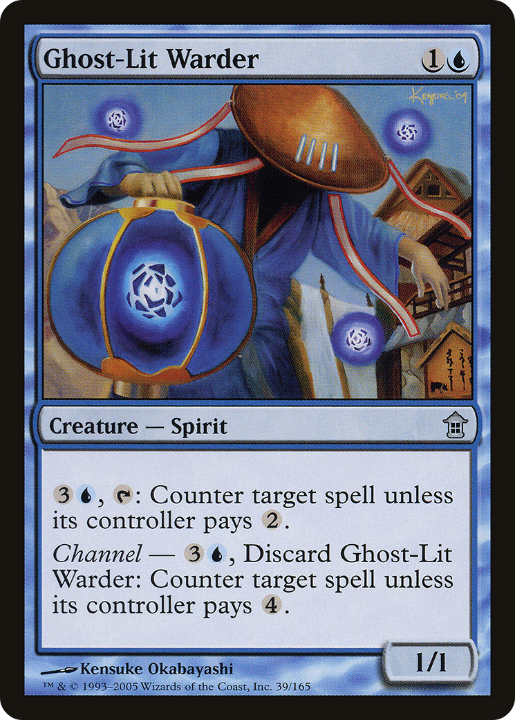 Ghost-Lit Warder (SOK-039) [Saviors of Kamigawa] MTG Single Wizards of the Coast