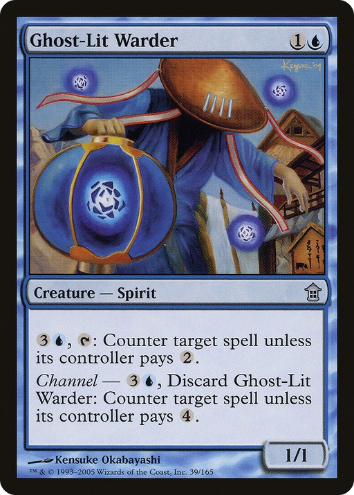 Ghost-Lit Warder (SOK-039) [Saviors of Kamigawa] MTG Single Wizards of the Coast