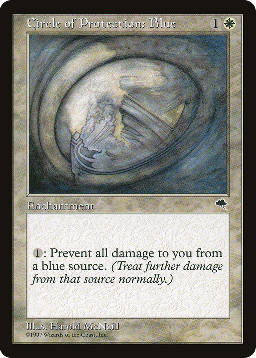 Circle of Protection: Blue (TMP-009) [Tempest] MTG Single Wizards of the Coast