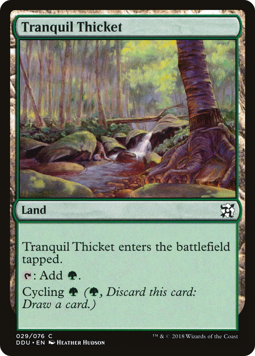 Tranquil Thicket (DDU-029) [Misc] Duel Decks: Elves vs. Inventors MTG Single Wizards of the Coast