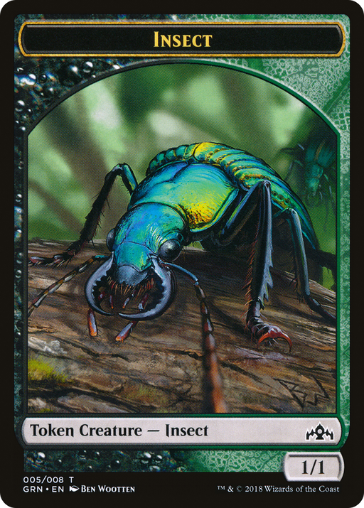 Insect Token (GRN-005) [Tokens] Guilds of Ravnica Tokens MTG Single Wizards of the Coast