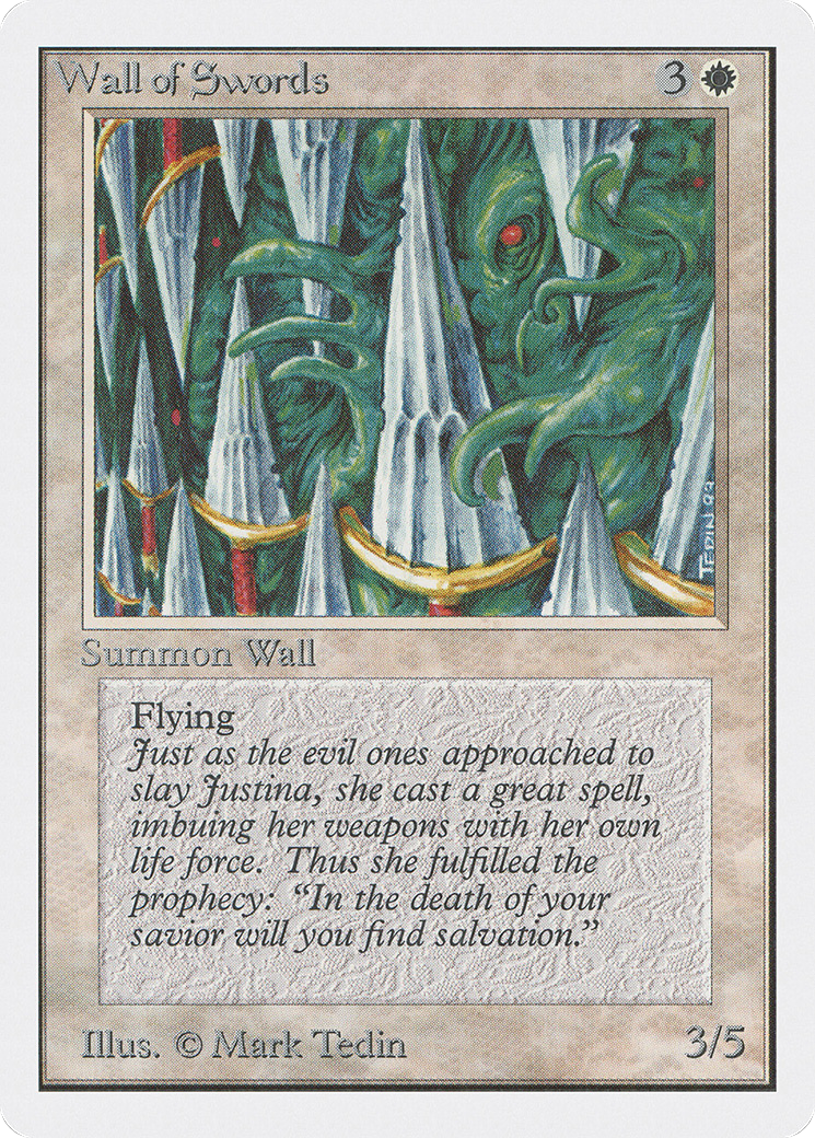 Wall of Swords (2ED-043) [Oldschool] Unlimited Edition MTG Single Wizards of the Coast