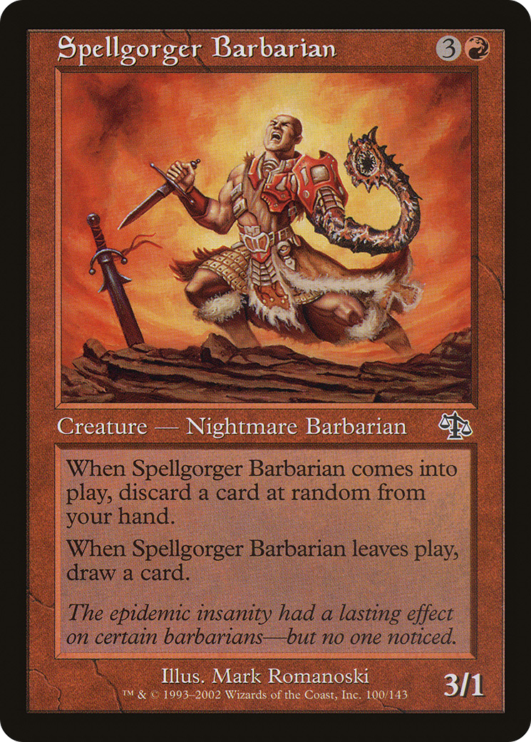 Spellgorger Barbarian (JUD-100) [Judgment] Foil MTG Single Wizards of the Coast