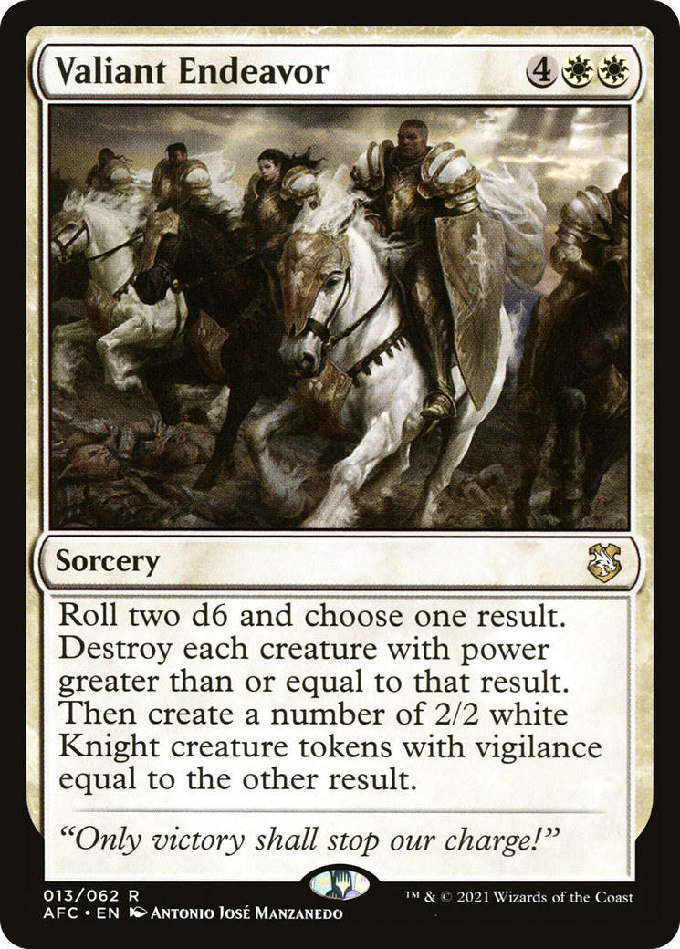 Valiant Endeavor (AFC-013) [Forgotten Realms Commander] MTG Single Wizards of the Coast