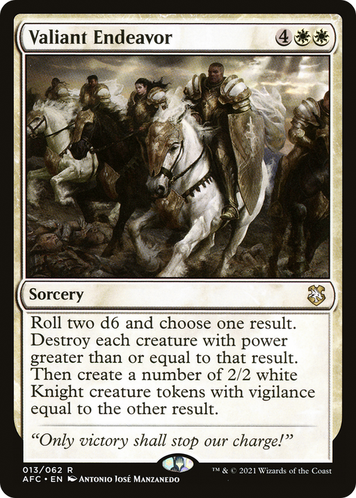 Valiant Endeavor (AFC-013) [Forgotten Realms Commander] MTG Single Wizards of the Coast