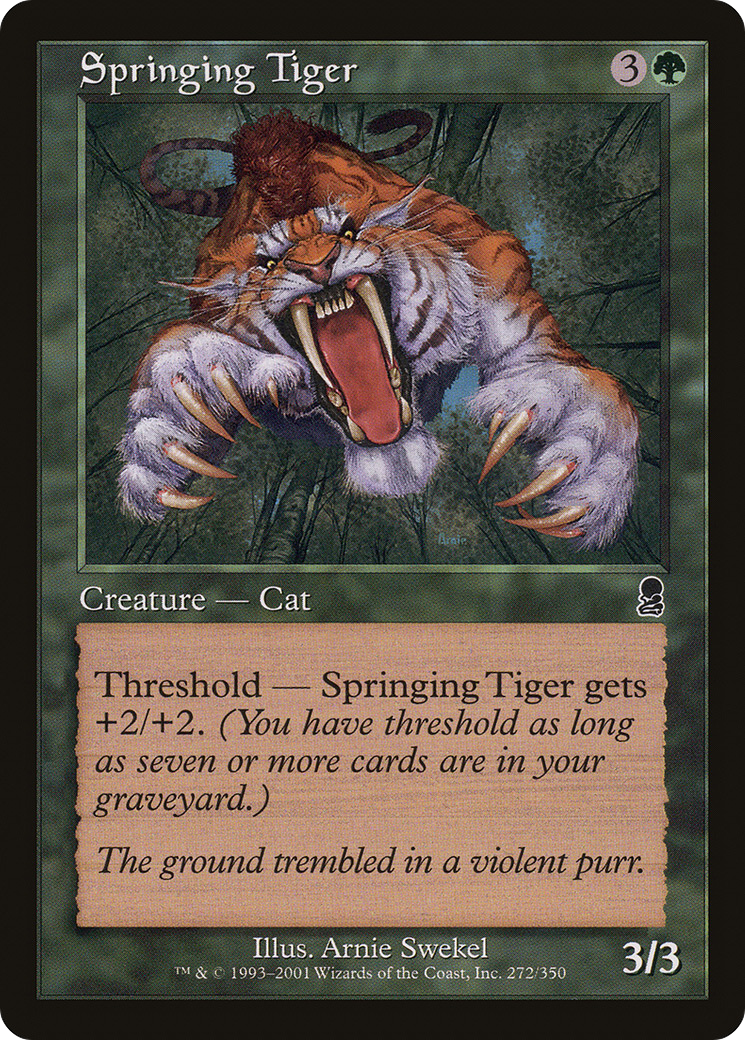 Springing Tiger (ODY-272) [Odyssey] MTG Single Wizards of the Coast