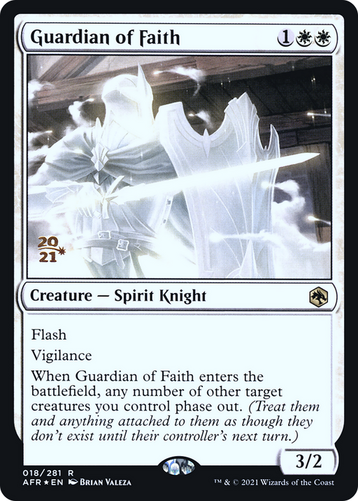 Guardian of Faith (PRE-018) [Adventures in the Forgotten Realms Promos] Foil MTG Single Wizards of the Coast